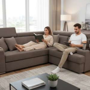 Narożnik OH Phoenix H11 z regulowanymi zagłówkami i funkcją spania