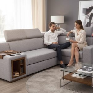 Rozkładany narożnik OH Phoenix H10 z barkiem i regulowanymi zagłówkami