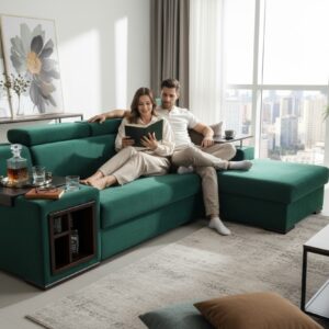 Narożnik OH Phoenix Z8 z blatem pod laptopa i barkiem