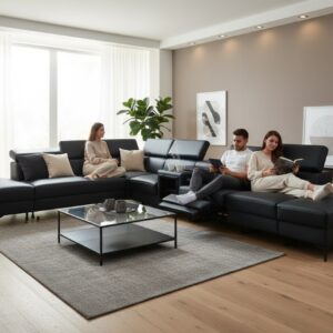 Narożnik OH Heron M27 z funkcją spania i elektrycznym relaxem