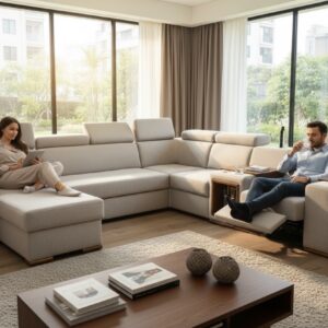 Narożnik OH Phoenix M25 z funkcją spania i elektrycznym relaxem