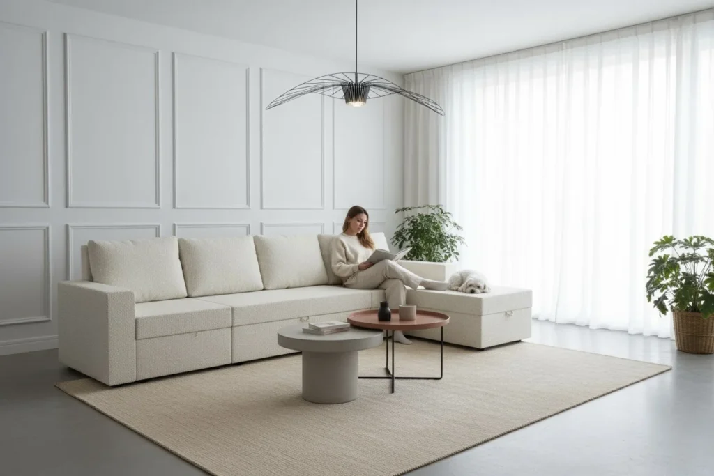 Narożnik OH Imperio ZF1 — przestronny model z funkcją spania do salonu