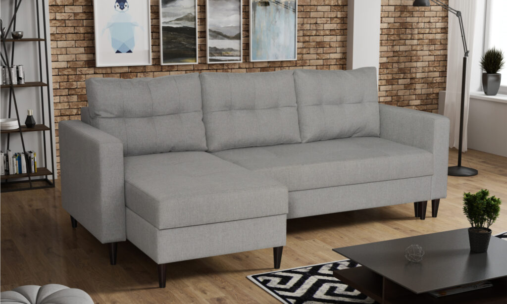 OH Loft Z1 to narożnik w skandynawskim stylu z funkcją spania, idealny do nowoczesnego salonu